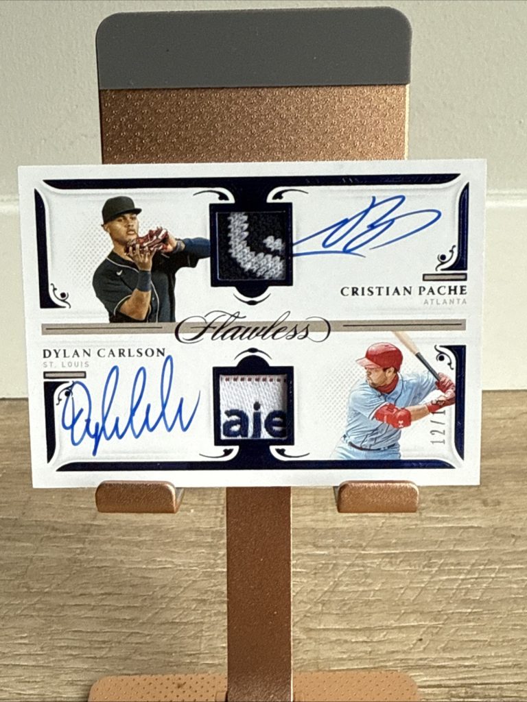 2021 Flawless Sapphire Cristian Pache Dylan Carlson Dual Patch Dual AUTO /15