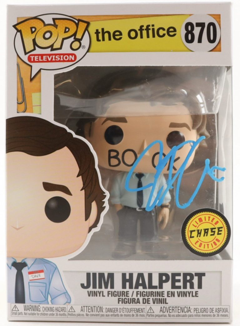 John Krasinski Signed Funko Pop Figure Jim Halpert The Office 1046 Beckett COA