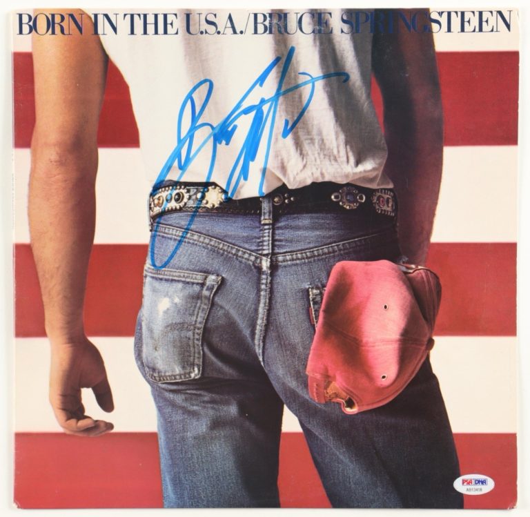 Bruce Springsteen Signed “Born In The USA” Album Sleeve PSA Autograph Vinyl