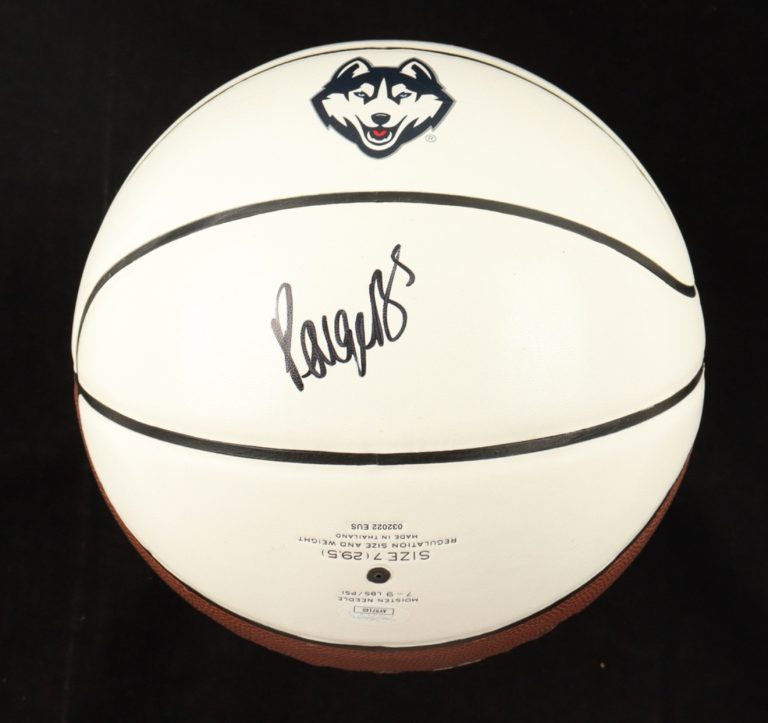 PAIGE BUECKERS SIGNED AUTOGRAPHED UCONN HUSKIES NIKE LOGO BASKETBALL JSA