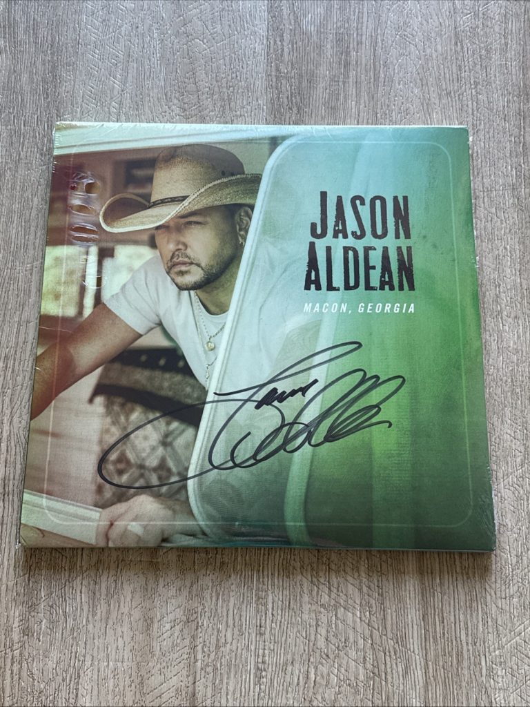JASON ALDEAN Signed Autograph BECKETT Authenticated BAS MACON GEORGIA LP Vinyl