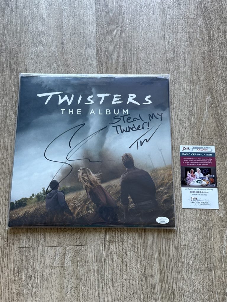 Twisters Signed Vinyl Album Tucker Wetmore Conner Smith JSA COA Autograph
