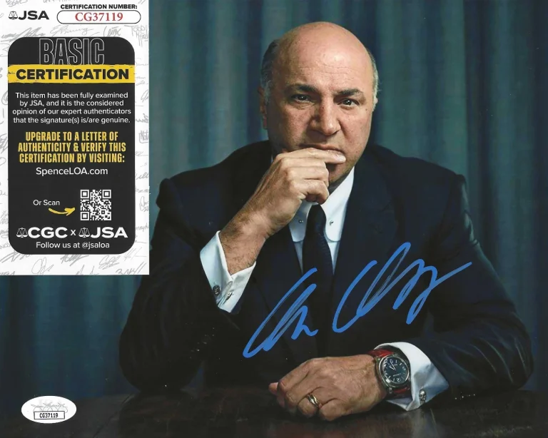 Kevin O'Leary Signed 8x10 Photo w/ JSA COA #CG37119 Shark Tank