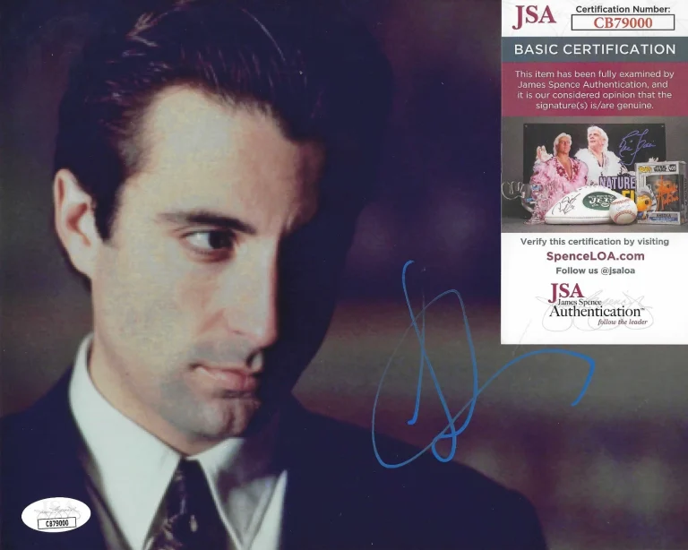 Andy Garcia Signed 8x10 Photo w/ JSA COA #CB79000 The Godfather Part III