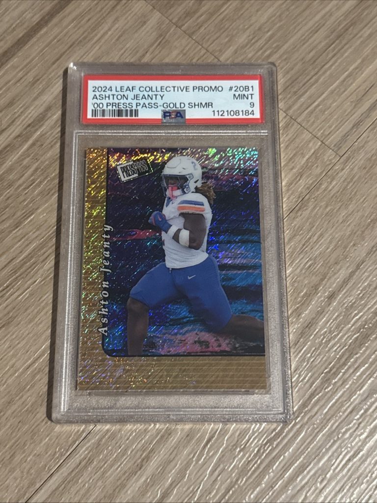 2024 Leaf Collective Promo Ashton Jeanty Gold Shimmer /3 PSA 9 Rare Rookie