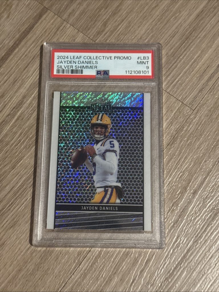 2024 Leaf Collective Promo Jayden Daniels Silver Shimmer /7 PSA 9 Rare Rookie