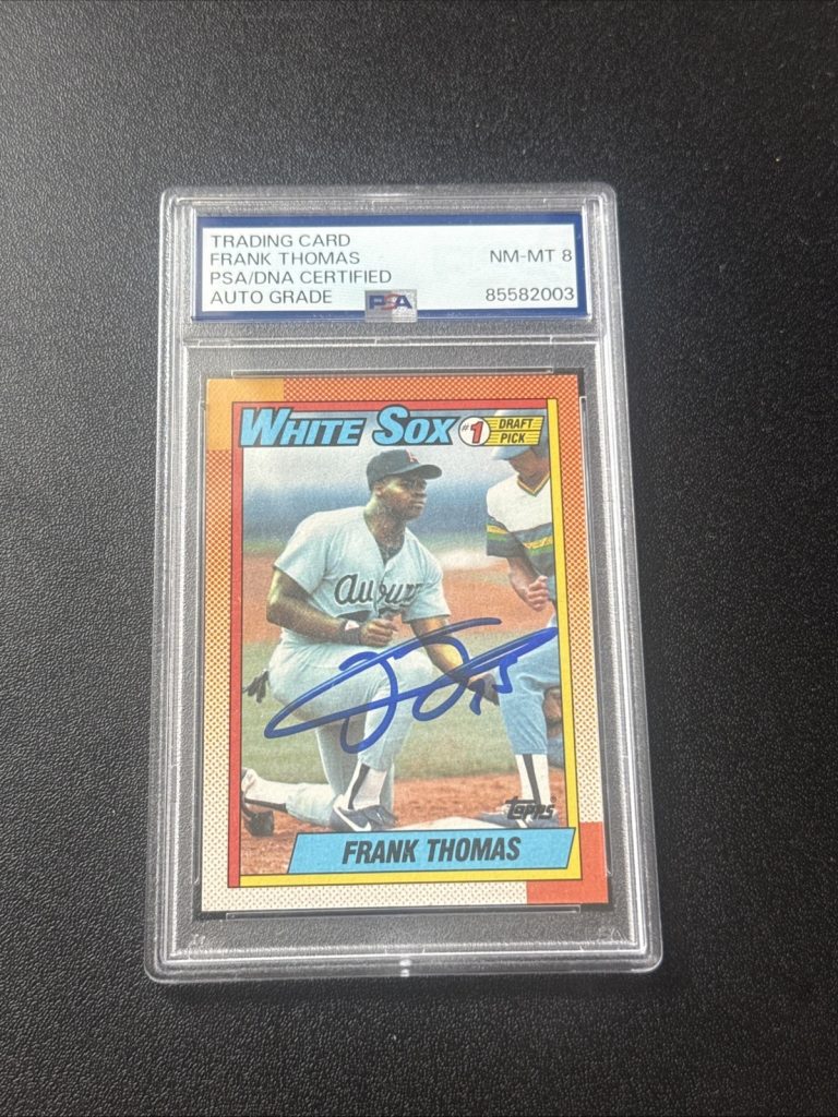 1990 Topps #414 Frank Thomas Autograph RC Rookie PSA DNA 8 Auto
