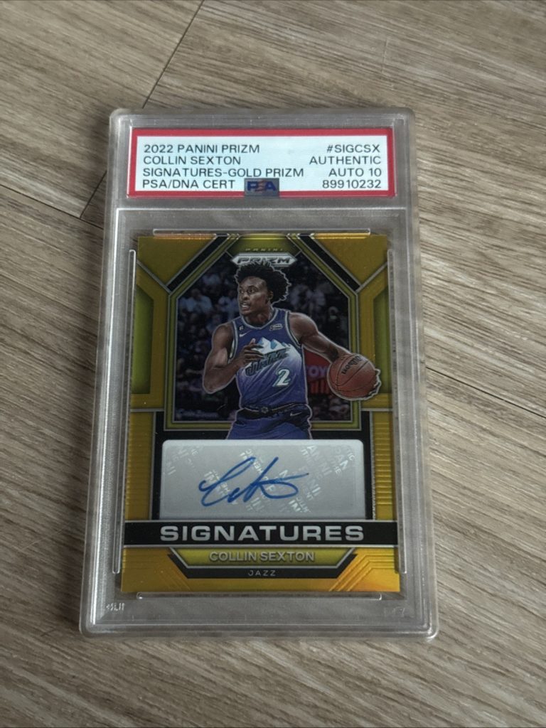 2022 Panini Prizm Gold Collin Sexton 10/10 Auto PSA Authentic 10 Auto