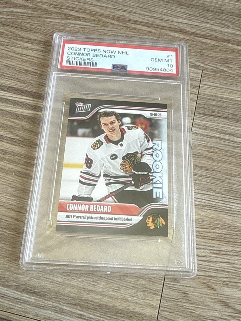 2023 Topps Now NHL Stickers #1 Connor Bedard RC Rookie Gem Mint PSA 10