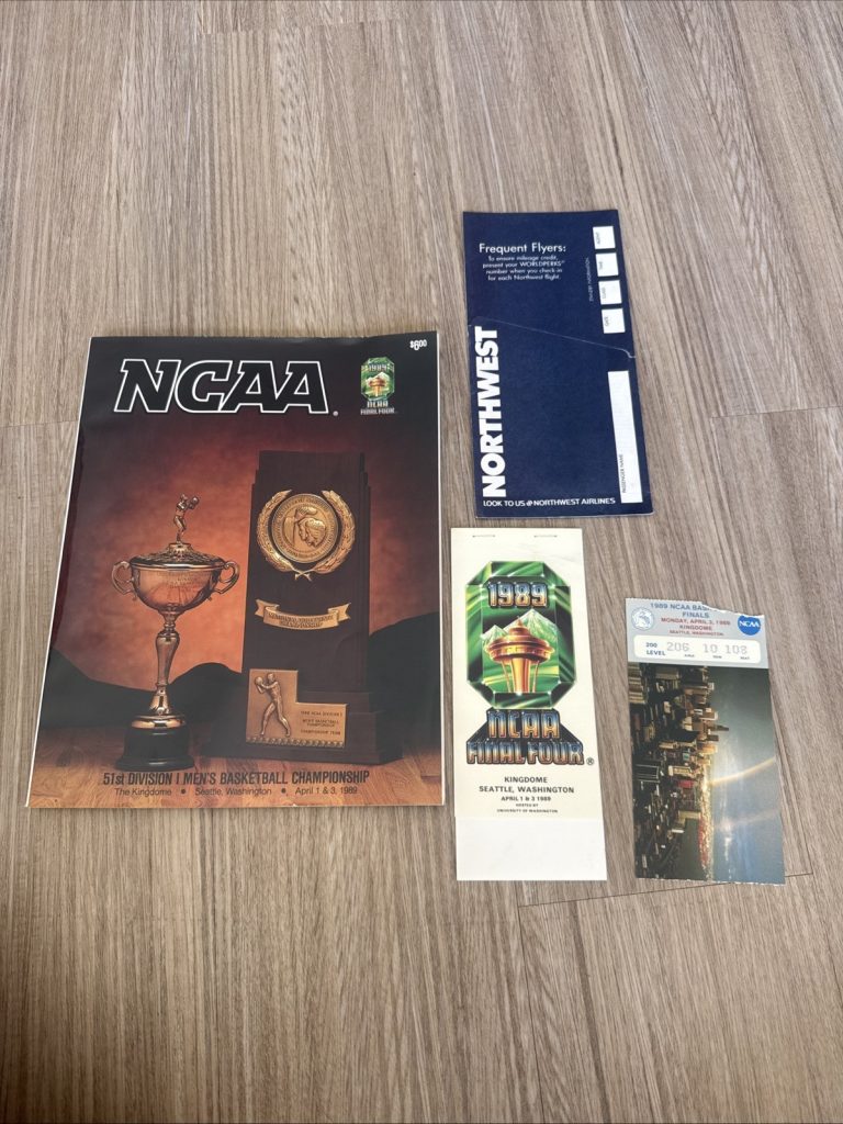 1989 NCAA Final Four Program Ticket Stub Seattle Kingdome Basketball Champion