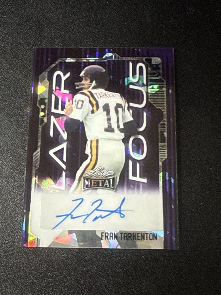 2024 Leaf Collective Football Fran Tarkenton Auto Autograph Purple #d 1/1
