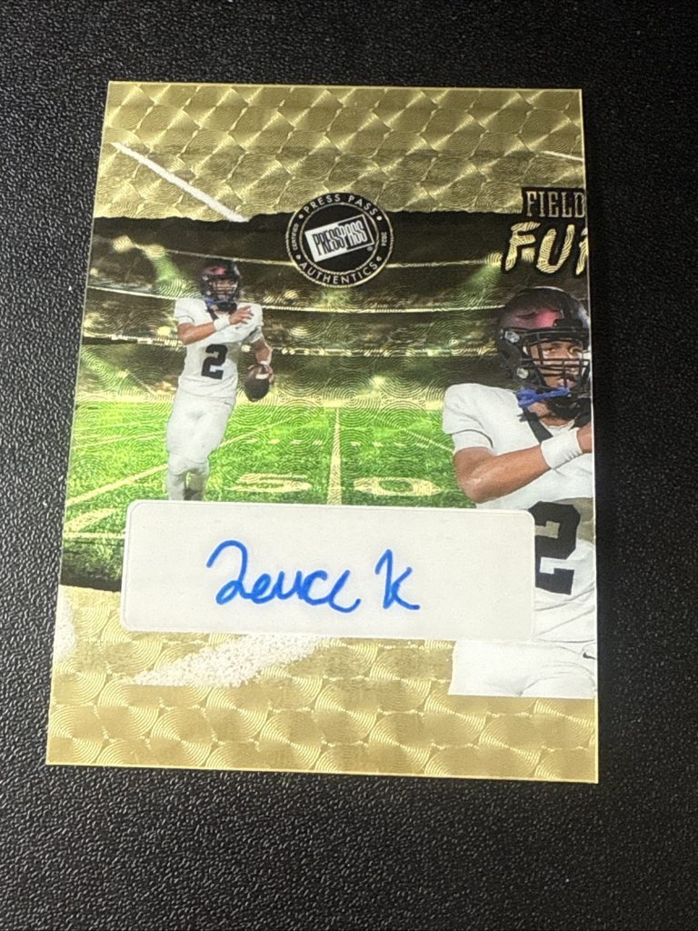 2024 Leaf Collective Football Deuce Knight Auto Autograph Super Prismatic #d 1/1