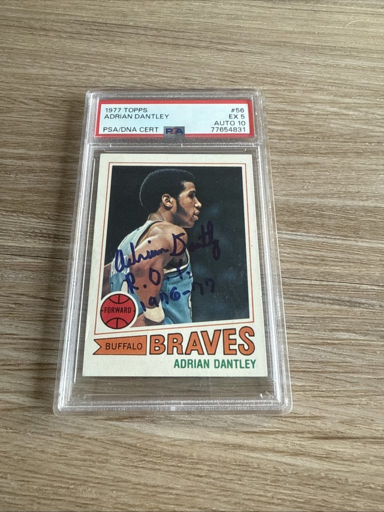 1977 Topps #56 Adrian Dantley Autograph RC Rookie EX PSA DNA 5 10 Auto