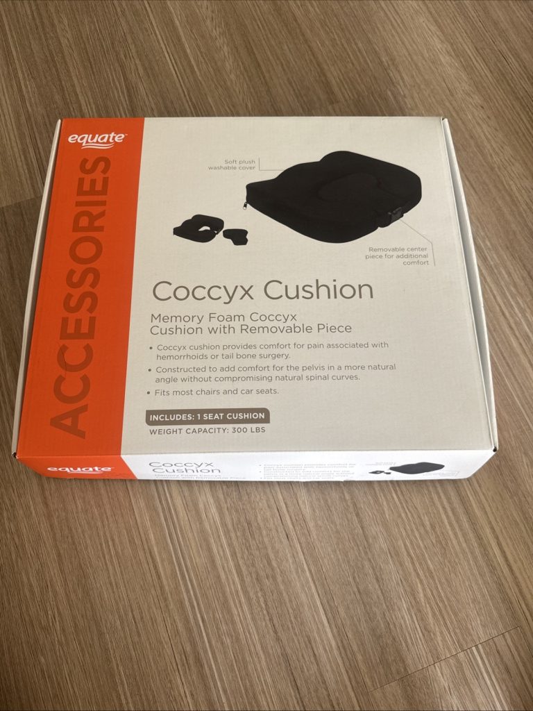 Equate Memory Foam Coccyx Cushion with Removable Piece Tailbone Pain Relief