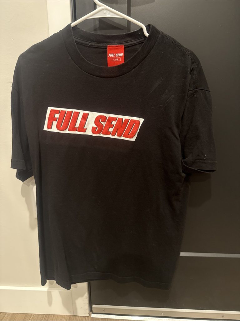 Full Send Logo T-Shirt Black Size Large L Nelk Boys Streetwear Graphic Tee