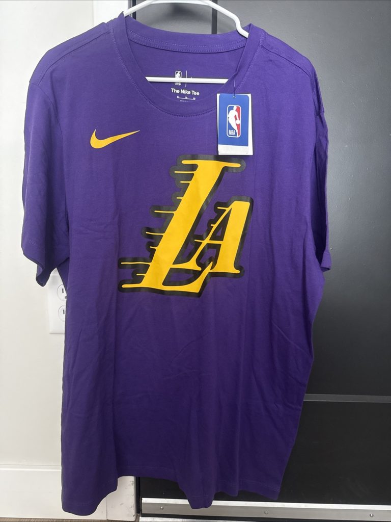 Nike Los Angeles Lakers T-Shirt Purple Men’s Size XL NBA Basketball Logo Tee NWT