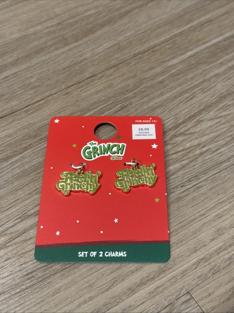 The Grinch Feelin’ Grinchy Charms Set of 2 – Dr. Seuss Xmas Jewelry Craft