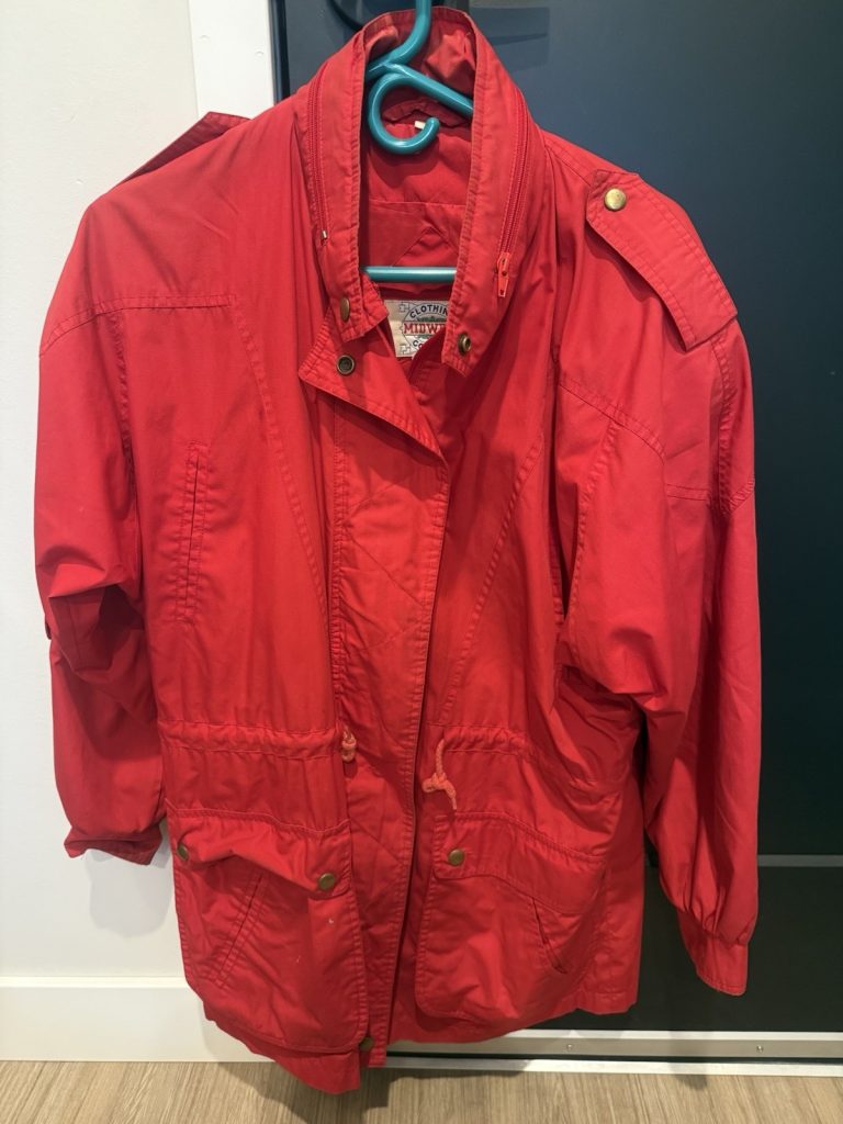 Vintage Midwest Clothing Co Red Parka Jacket 80s 90s Hong Kong Sz M Utility
