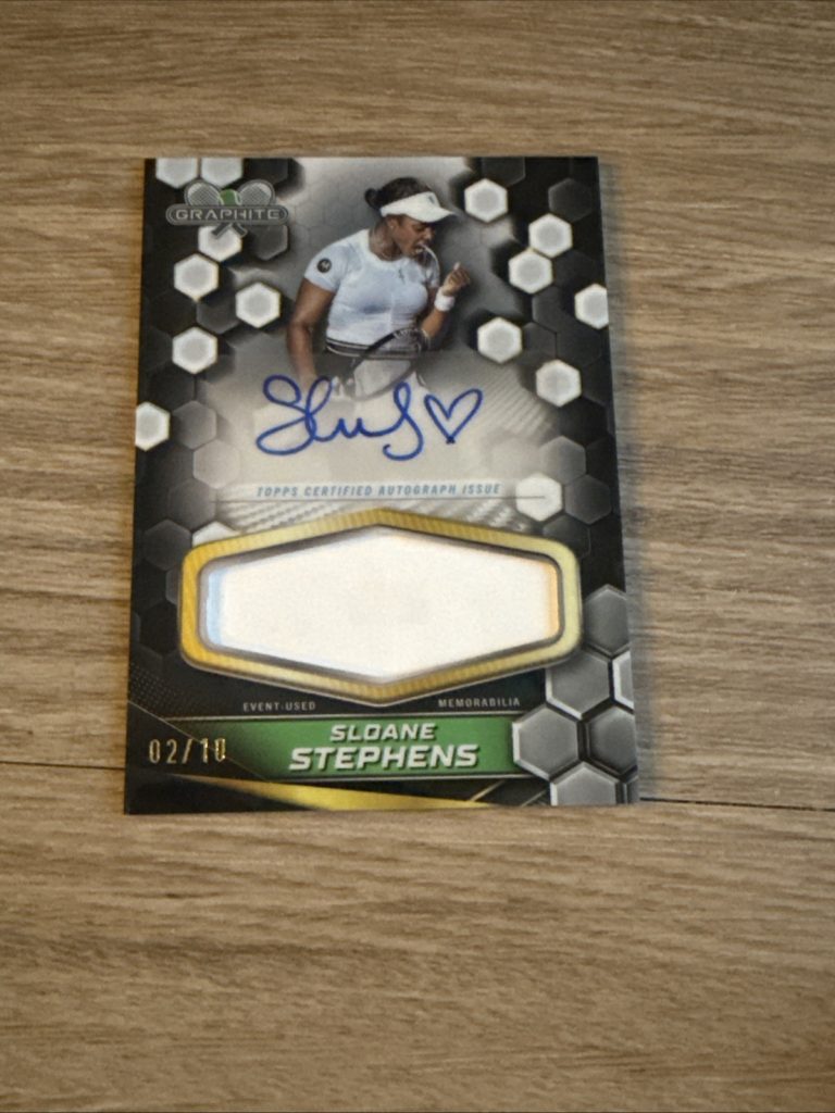 Sloane Stephens Auto Relic Refractor Black #2/10 - 2024 Topps Graphite Tennis