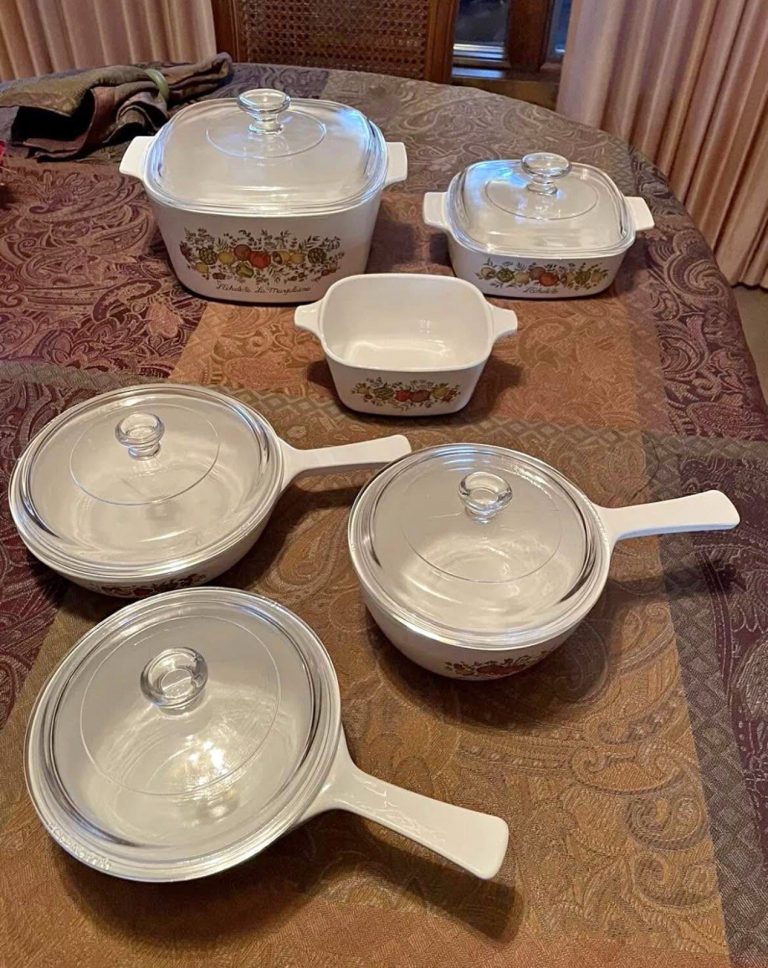 CORNING WARE Spice O Life 11-Pc Menuette Set SAUCEPANS Skillet