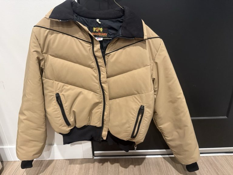 Vintage Hansa-Branta by Stearns Goose Down Jacket USA Made Tan Puffer Large