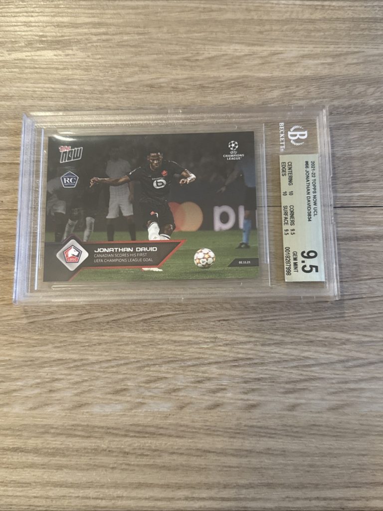 Jonathan David 2021 Topps Now UEFA 66 Rookie RC BGS 9.5