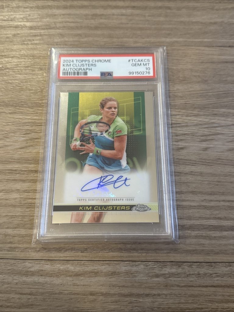 KIM CLIJSTERS 2024 Topps Chrome Auto Autograph PSA 10