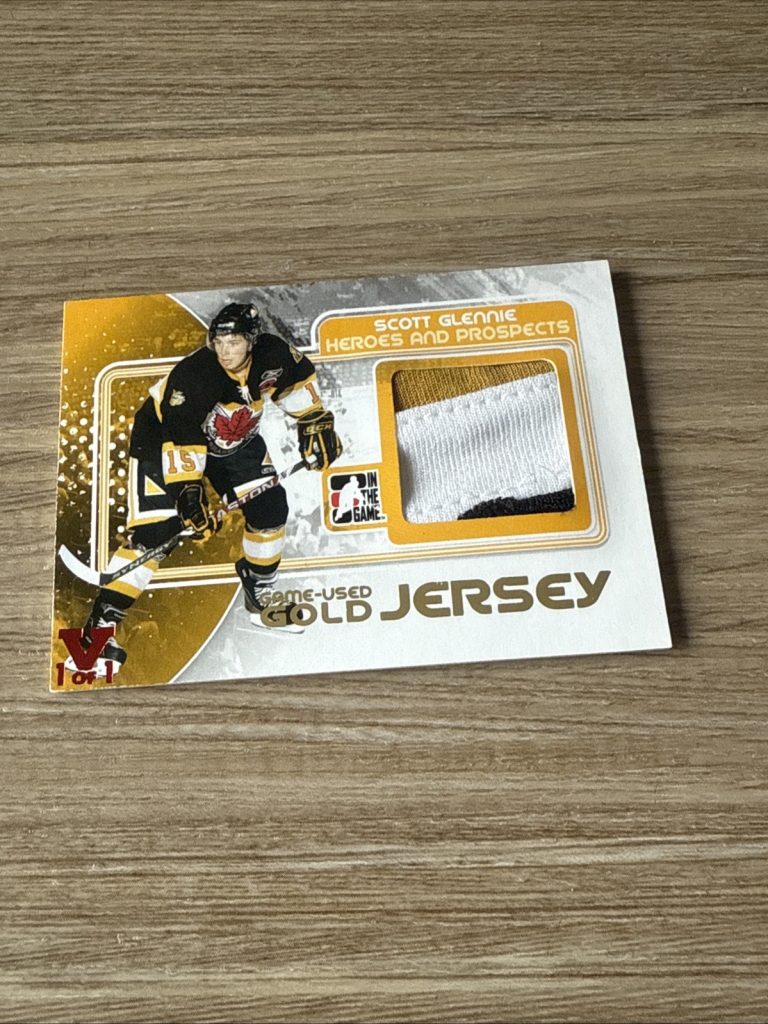 2010-11 In the Game Heroes Game-Used Expo #M-43 Scott Glennie Gold Jersey 1/1