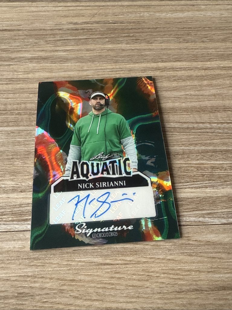 2025 Leaf Signature Series Aquatic Lava Koi Nick Sirianni 1/1 Auto Autograph