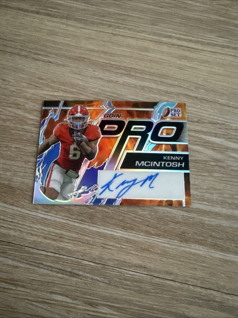 2023 Pro Set Goin Pro Prismatic Fire Kenny McIntosh 1/1 Auto Autograph