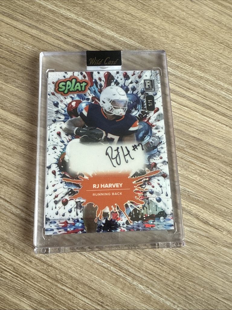 2025 Wild Card Splat Color Match RJ Harvey 1/1 RC Rookie