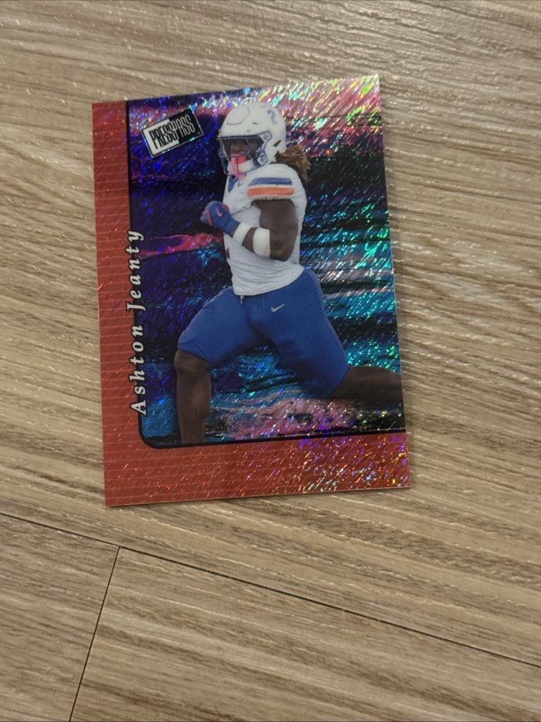 2024 Leaf Press Pass Promo Orange Shimmer Ashton Jeanty RC Rookie 5/10