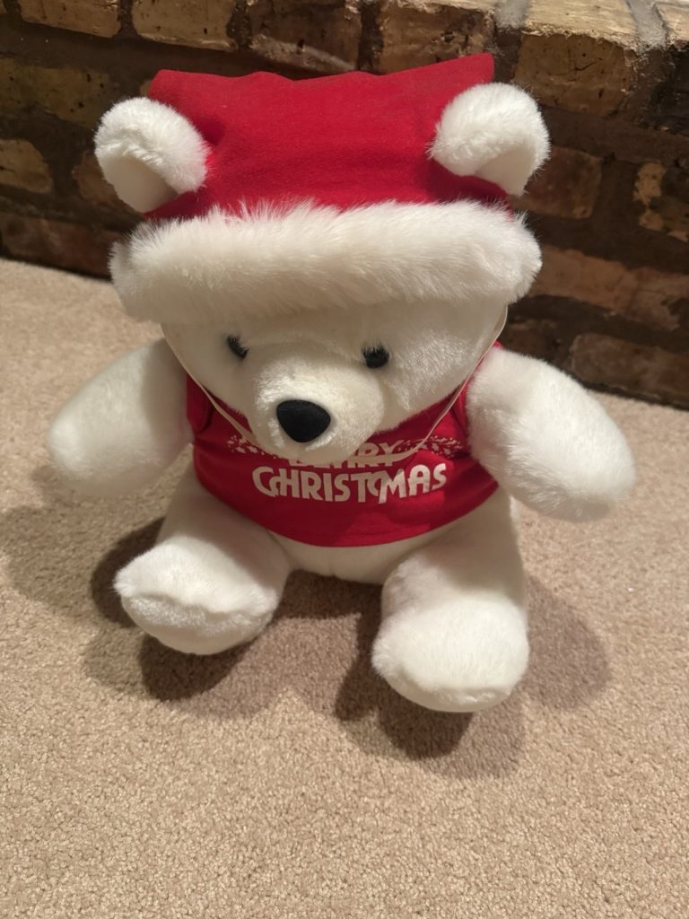 Christmas Polar Bear Plush ASI 62960 White Red Hat Shirt Holiday Stuffed Toy