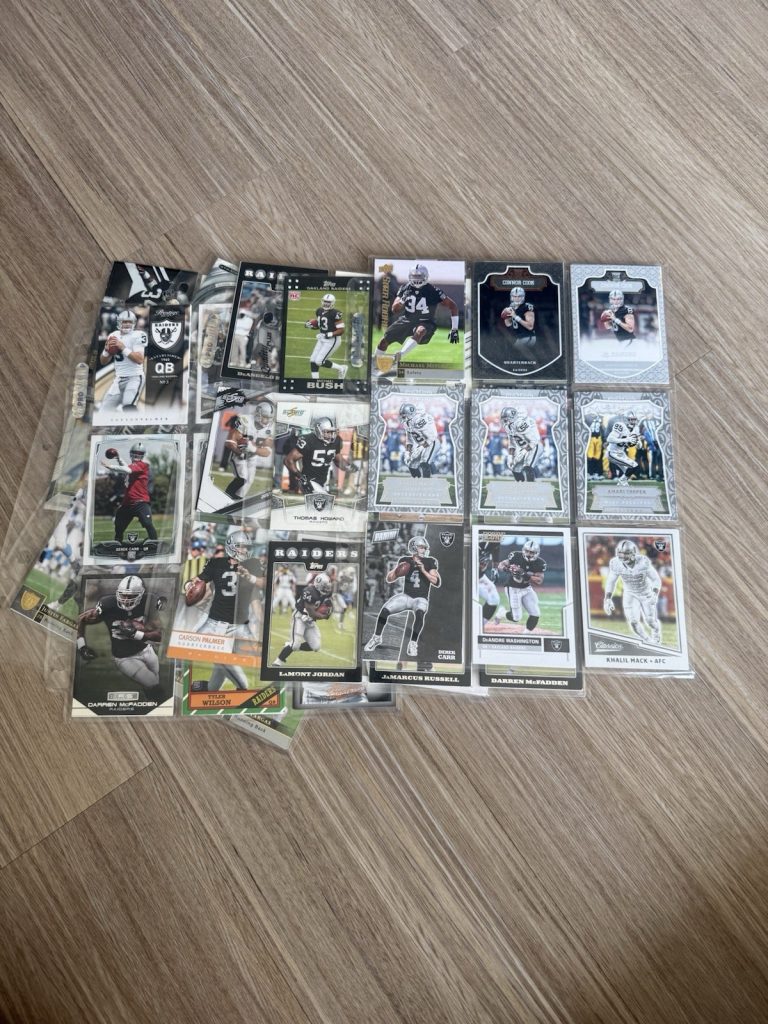 Raiders Football Card Lot Carr Cooper Mack McFadden Woodson Rookie Stars