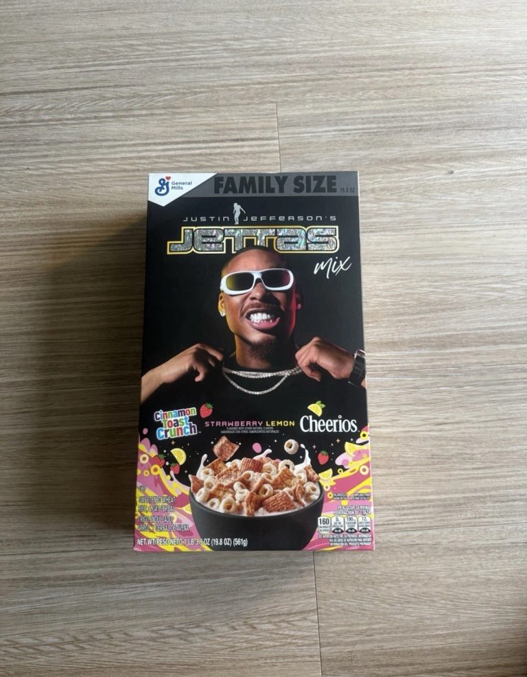 Justin Jefferson Jettas Mix Cereal 2025 Limited-Edition Minnesota Vikings