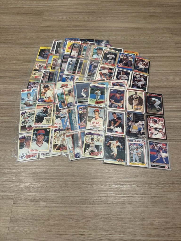 Boston Red Sox Baseball Card Lot 1970s–90s Topps Donruss Fleer Score Boggs
