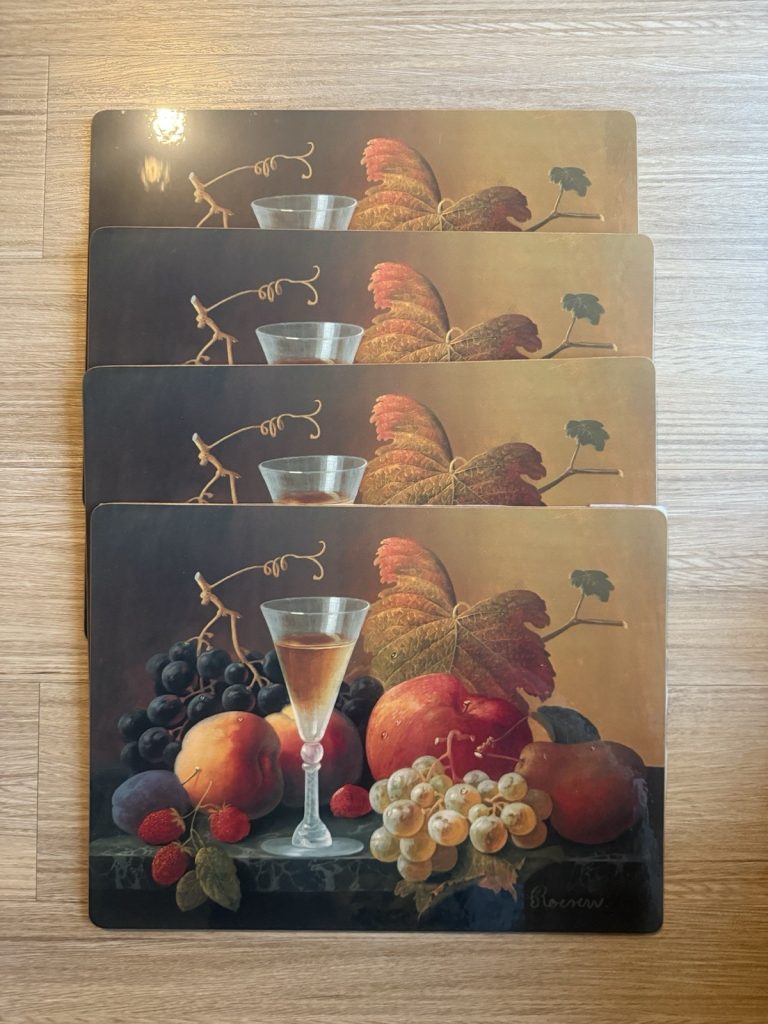 Masterworks Collection Placemat Set – Severin Roesen Still Life Fruit & Wine