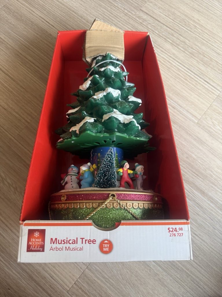 Home Accents Holiday Musical Tree Light Up Revolving Christmas Decoration