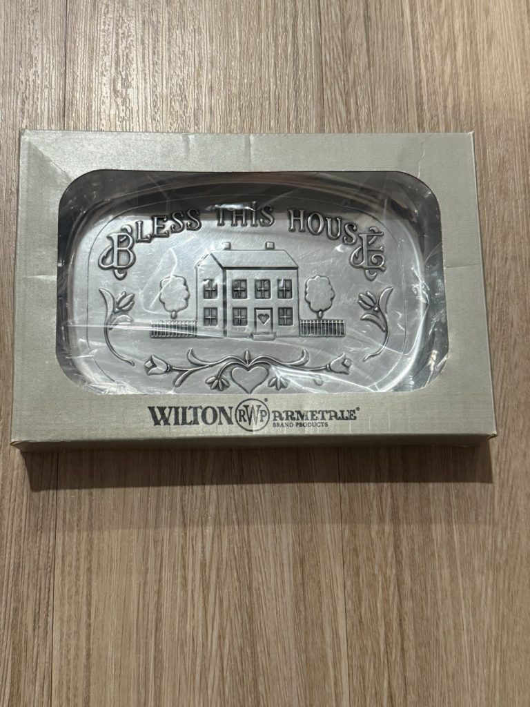 Vintage Wilton Armetale Bless This House Tray – New in Box – USA Made