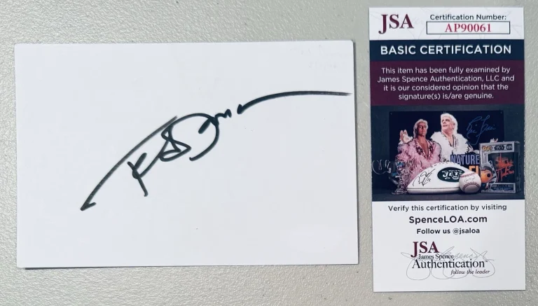 Ted Danson Signed Autographed 4x6 Card JSA Certified Cheers Good Place