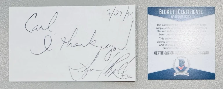 Howard Rollins Signed Autographed 3x5 Card BAS Beckett In The Heat Of The Night