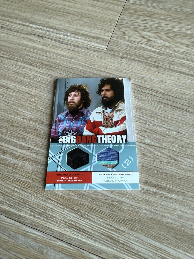 2012 Cryptozoic Big Bang Theory Howard Rajesh Dual Wardrobe Card