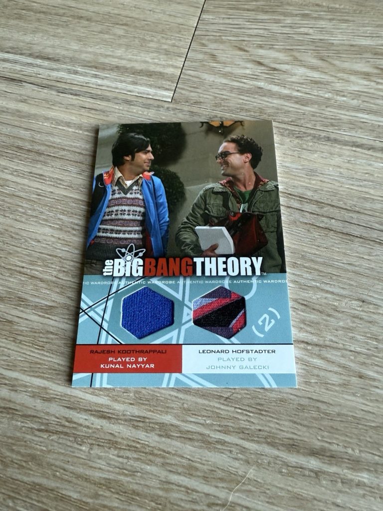 2012 Cryptozoic Big Bang Theory Rajesh Leonard Authentic Dual Wardrobe Card