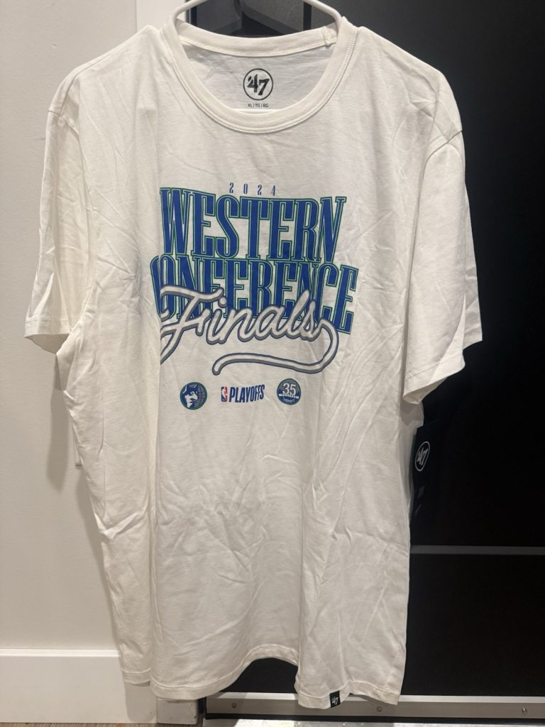 Minnesota Timberwolves 2024 Western Conference Finals T-Shirt ’47 XL White