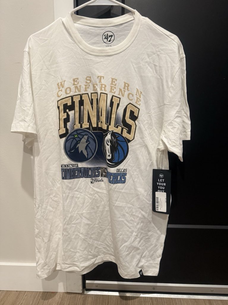 Minnesota Timberwolves vs Dallas Mavericks Western Finals T-Shirt ’47 L White