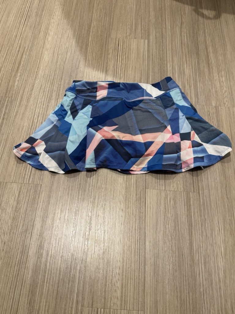 Athleta Women’s Printed Athletic Skort Size M Blue Pink Geo Activewear Skirt