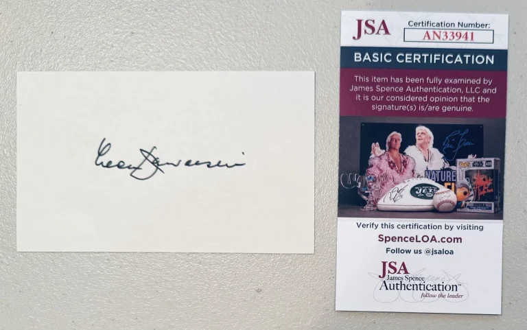 Leon Jaworski Signed Autographed 3x5 Card JSA Certified Watergate Prosecutor