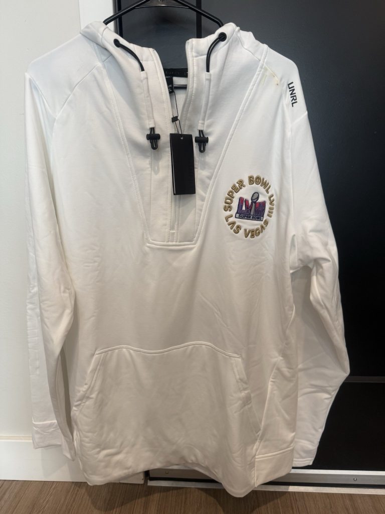 Super Bowl LVIII UNRL Las Vegas White Hoodie XL NFL Licensed Pullover