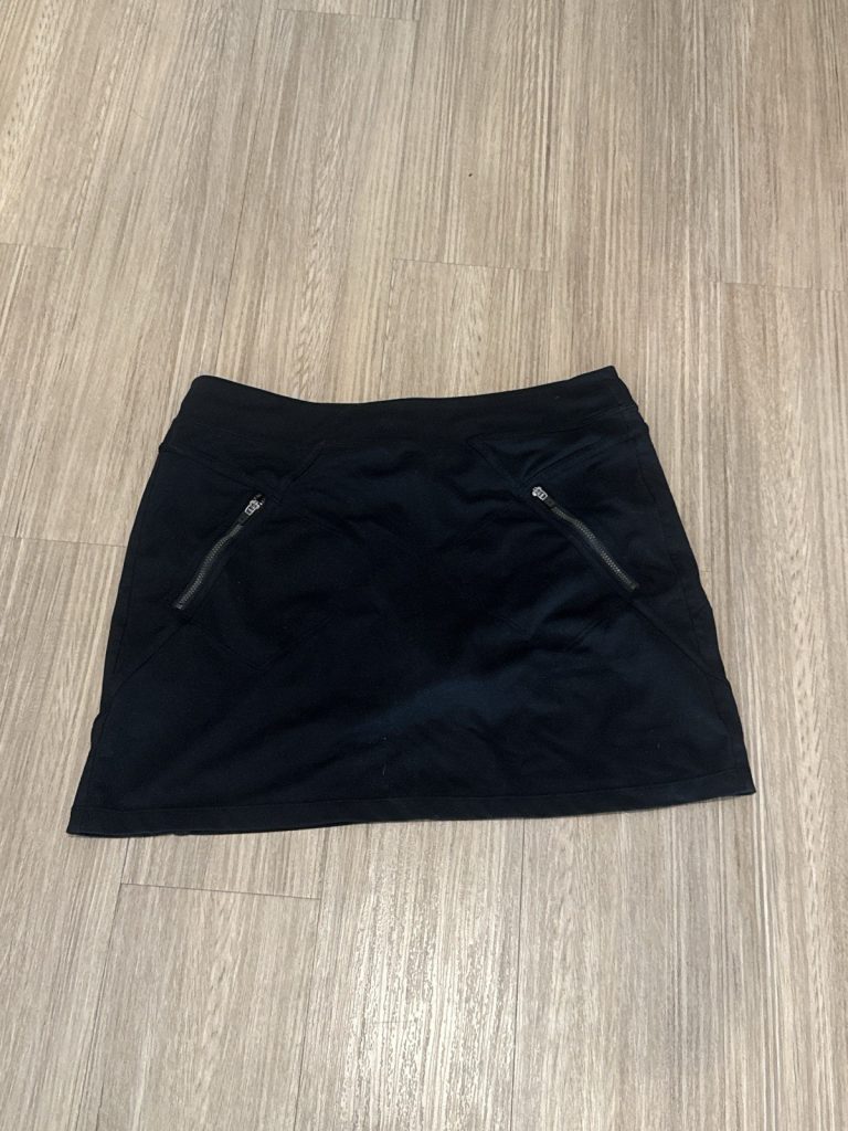 Athleta Skort Women’s Medium Black Activewear Skirt with Zip Pockets