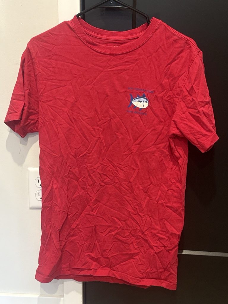 Southern Tide Skipjack Red Short Sleeve T-Shirt Size S 100% Cotton